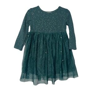Hanna Andersson girl's Tulle Dress Green‎ Holiday Size 3T